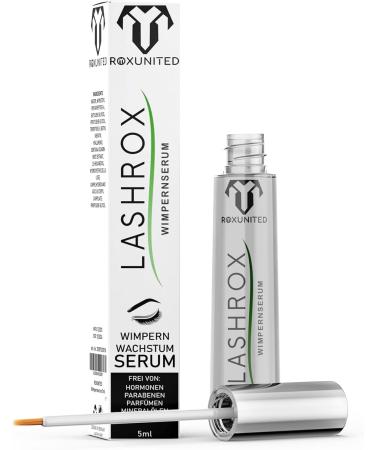 BLACKROX ROXUNITED Eyelash Serum 5ml organic and hormone-free Comparison winner with biotin and caffeine Contains natural ingredients Promotes thicker stronger eyelashes  - Buy Online on GoSupps.com