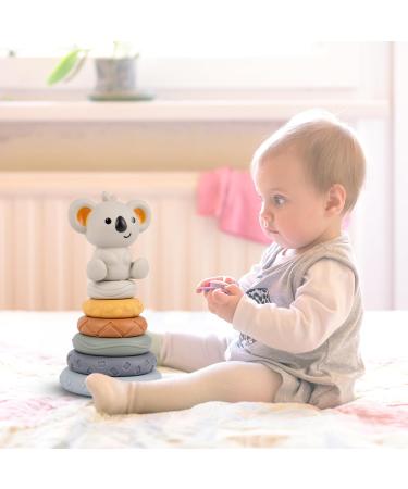 MalPlay Sensory Rubber 13-Piece Soft Tower Stacking Blocks | Baby Building Toy for Motor Skills | Ideal for 6+ Months - Buy Online on GoSupps.com