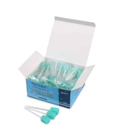 Buy 50 Pack Disposable Oral Swabs - Sterile Dental Sponge Swabsticks Unflavored for Mouth & Gum Cleaning - Toothed Sky Blue - International Shipping Available - Buy Online on GoSupps.com