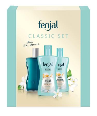 fenjal Classic gift set fenjal cream oil bath CLASSIC 125 ml fenjal cream shower CLASSIC 200 ml fenjal body lotion CLASSIC 200 ml - Buy Online on GoSupps.com