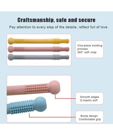 Hollow Teething Tubes for Babies 0-12 Months | Silicone Chewing Toys for Teething Relief - Buy Online on GoSupps.com