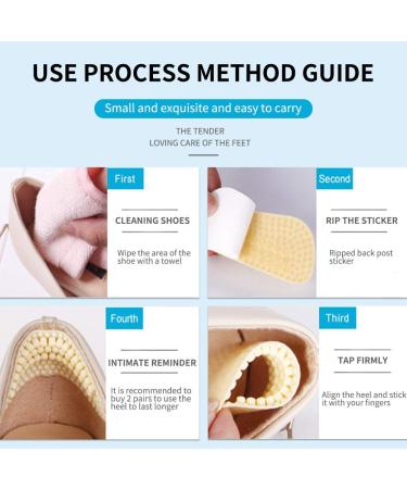 3 Pairs Heel Liner Cushions Insoles - 2mm to 6mm Thickness, 4D Heel Grip Pads, Self-Adhesive Inserts for Women's Loose Shoes - Beige - Buy Online on GoSupps.com