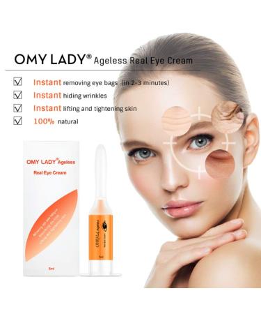 OMY LADY Ageless Real Eyes Cream: Anti-Aging Solution for Dark Circles, Eye Bags, and Wrinkles - Instant Results in 2-3 Minutes - Buy Online on GoSupps.com
