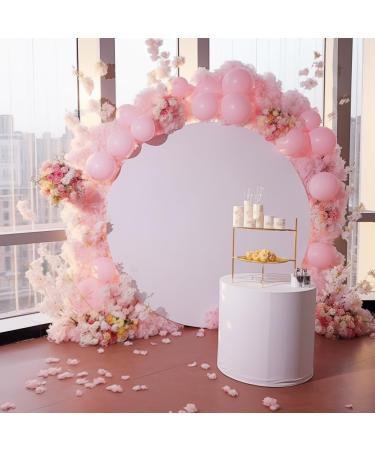 Haefoo 7.2FT White Round Backdrop Cover for 5 to 7.2ft Circle Arch Stand - Adjustable Wrinkle Free Circle Backdrop Cover for Birthday Wedding Baby Shower Photography Party Background Decor - Buy Online on GoSupps.com
