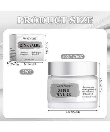 Luyuttn 2 Pieces Zinc Ointment Against Pimples with Tea Tree Oil Body Acne Cream Cream Against Pimples AntiBlackhead for Face and Buttocks Back and Thighs - Buy Online on GoSupps.com