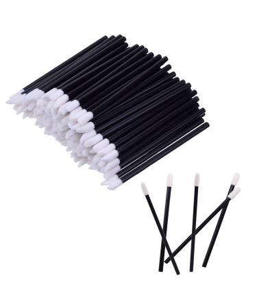 PAITOK Disposable Lip Brushes Wands 200 PCS Black Lipstick Applicator Lip Gloss Concealer Brushes Makeup Tools for Lips Eyes