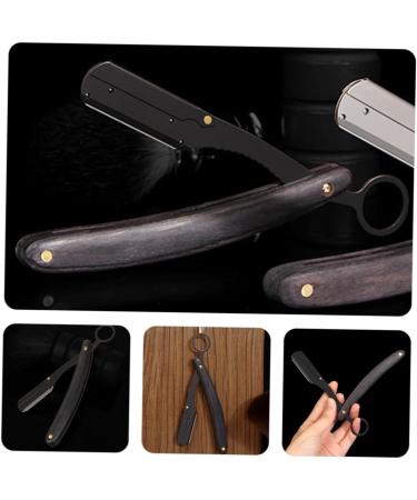 Buy Minkissy BartSalon Razor - Professional Foldable Hairdresser Tool for Men | Rustproof Stainless Steel & Wood Design - Buy Online on GoSupps.com