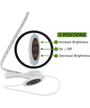 Madam Sew 12 Sewing Machine USB LED Light Strip - Clean White Lights for Brother, Janome, Babylock, Pfaff - Dimmable Strip Light with 98 Power Cord - Buy Online on GoSupps.com