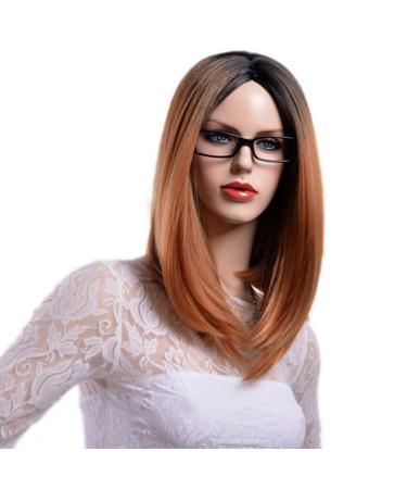 SHIYID Medium Long Two Tones Blonde Wig for Women - Heat Resistant Straight Silver White Synthetic Wig - Shop Now! - Buy Online on GoSupps.com