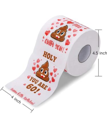 AOZITA 60th Birthday Gifts for Women Men Happy Prank Toilet Paper 60th Birthday Decor Party Supplies Favors Funny Gag Gifts Novelty Bday Present for Him Her Friends 380 Sheets & 3 Layers Single - Buy Online on GoSupps.com