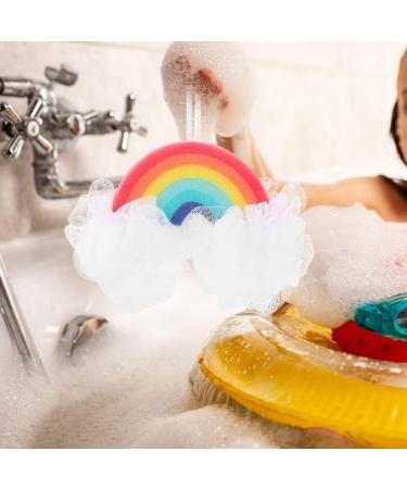 Buy Rainbow Bath Ball Loofah Sponge - Cute Cartoon Shower Scrubber & Mesh Body Wash Puff for Women & Girls | International Shipping - Buy Online on GoSupps.com