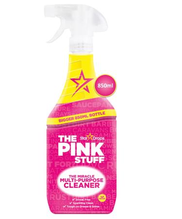 850ml The Pink Stuff Multipurpose Miracle Cleaning Spray Trigger for Bathroom Grime and Grease Stains - Foam Gel Cleaner with Non-Scratch Sponge for Cleansing and Shine