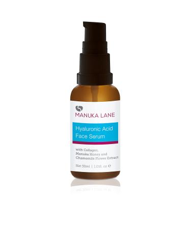 Hyaluronic Acid Serum for Face and Neck with Collagen  Manuka Honey & Chamomile Flower Extract | Plant Based Formula | Carefully formulated to keep your skin young and healthy!