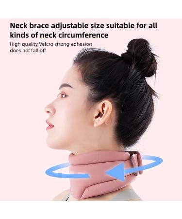Quixex Ergonomic Neck Support - Adjustable Soft Nylon Foam Collar for Office & Home Comfort (Pink) - Buy Online on GoSupps.com