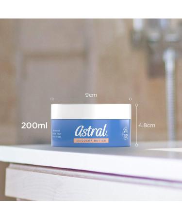 Astral Face & Body Intensive Moisturiser Cream with Cocoa Butter 200ml - Pack of 1 - Buy Online on GoSupps.com
