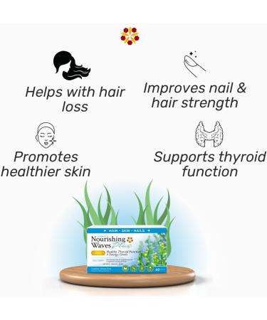 Dr Klein's Nourishing Waves Plus. Hair Skin and Nails Vitamins. Helps Maintain Healthy Hair Skin and Nails with Biotin Vitamin B Complex with B1 B3 B6. Thyroid Support Supplement With Kelp Iodine & Silicon. 60 Capsules (Pack of 1) 60 count (Pack of 1) - Buy Online on GoSupps.com