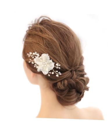 FRCOLOR Wedding Hair Comb Hair Clips Hair Clip Hairpin Hair Pin Headpiece Tiara Hair Comb Crystal Bridal Hair Comb Wedding Dress Headpiece Decoration