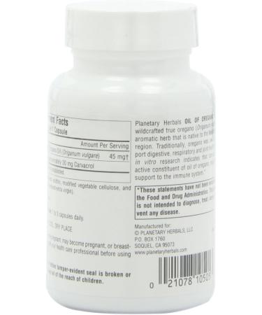 Planetary Herbals Oil of Oregano May Provide Support To The Immune System 60 Vegetarian Capsules - Buy Online on GoSupps.com