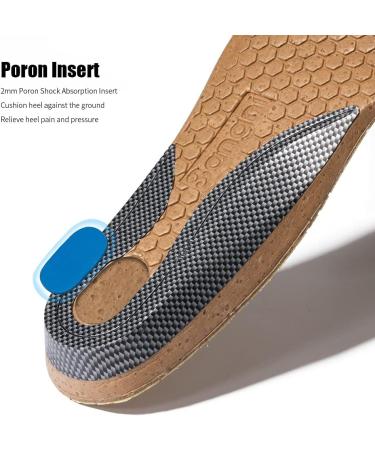 YTYZC Leather Orthotic Insoles for Flat Feet - Hard Arch Support Shoe Pads | Orthopedic Insoles for Men & Women - Size 44-46 - Buy Online on GoSupps.com