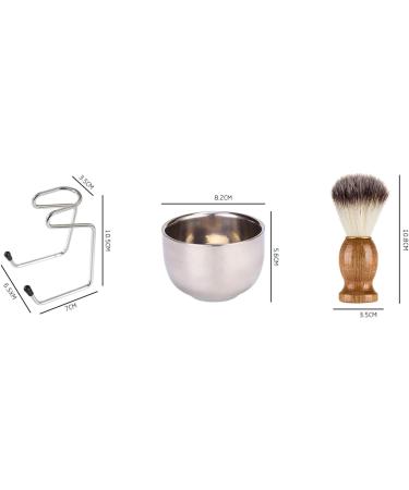 Ruiqas 3 in 1 Shaving Set for Men | Stainless Steel Brush & Soap Dish | Premium Grooming Essentials - Buy Online on GoSupps.com