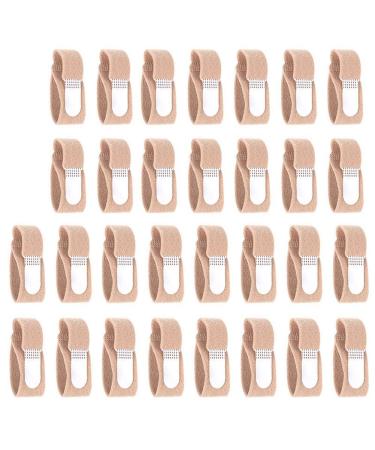 Qutsvosh 30pcs Broken Toes Padded Bandages Hammer Toe Separators Splints Finger Stretcher for Hammer Toes Crooked Toes