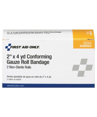 First Aid Only B204 Conforming Gauze - Non-Sterile 2 x 4 Yd 2/Box | International Shipping Available - Buy Online on GoSupps.com