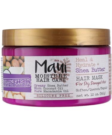 Maui Moisture Shea Butter Hair Mask 12oz Jar - Heal & Hydrate - 3 Pack (354ml) - Buy Online on GoSupps.com