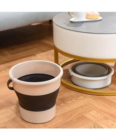 Portable Folding Bucket with Handle Lightweight Small Cleaning Bucket Outdoor Bucket Space Saving Beef - Buy Online on GoSupps.com