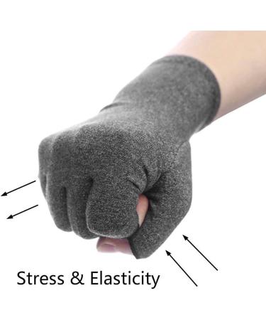 Compression Gloves Fingerless Gloves for Arthritis Providing Warmth and Compression to Increase Circulation Reducing Pain (S Grey) Small Grey - Buy Online on GoSupps.com