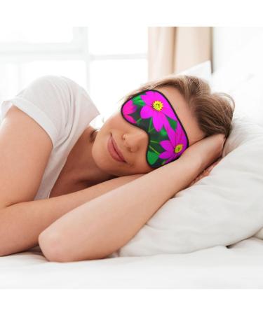 SSIMOO Adjustable Purple Red Flower Sleep Mask | Breathable & Fashionable Eye Mask for Comfortable Sleep - International Shipping - Buy Online on GoSupps.com