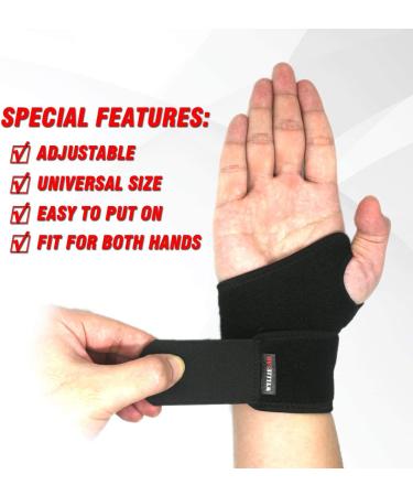 Wrist Brace for Carpal Tunnel - Adjustable Support Brace for Arthritis & Tendinitis - Pain Relief Compression Wrap - Pink (Single) - Buy Online on GoSupps.com