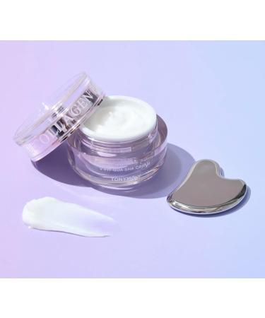 TONYMOLY Collagen Peptide V Fit Gua Sha Cream - Anti-Aging Face Cream with Built-In Gua Sha Tool | Reduces Fine Lines & Enhances Skin Glow - 50ml - Buy Online on GoSupps.com