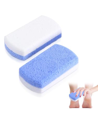 2 Pcs Glass Pumice Stone for Feet Pumice Stone Dual Action Pedicure Exfoliator Tool Pumice Stone for Feet Hard Skin Dual Action Cellular Glass Pumice Stone for Feet Smooth Heels Exfoliating Dead Skin