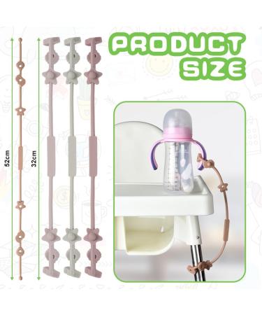 Vicloon Silicone Toy Clip 4Pcs Toy Safety Straps Food Grade Silicone Pacifier Clips Sippy Cup Strap Adjustable Stroller Pacifier Strap Hanging Toys Baby Toy Anti Drop Chain (Pink/Purple) Pink-Purple - Buy Online on GoSupps.com