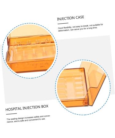 ULTECHNOVO 2pcs Light-Proof Injection Box Syringe Case Holder - Assorted Color Plastic Storage Box for Clinic & Vehicle - 7.2X7.2X1.5cm - Buy Online on GoSupps.com