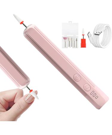 Nail Machine Drill | Electric Nail Machine USB Rechargeable Portable Professional Nail Polishing Tools Art Supplies with 6 Drill Bits for Home Nail Salon Manicure Pink - Buy Online on GoSupps.com