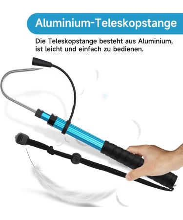 Komclub Telescopic Fishing Gate - Durable Aluminum Alloy Fishing Accessories with Hooks & Rubber Grinding for Sweet & Salt Water - 90cm - Buy Online on GoSupps.com