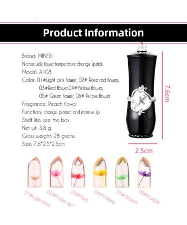 Ofanyia Crystal Flower Jelly Lipstick - Waterproof Color Changing Lip Balm & Moisturizer | Durable Flower Lip Makeup - Buy Online on GoSupps.com