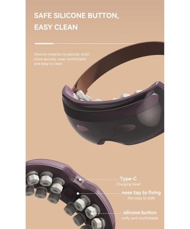 Smart Eye Massager | 16 Massage Heads Hot Compress & Human-Like Massage for Eye Relief & Relaxation - Buy Online on GoSupps.com