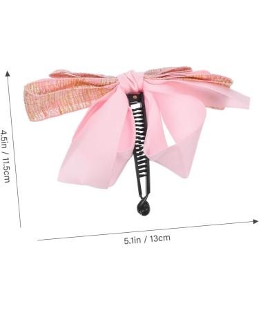 Banana Clip Fishtail Holder French Clincher Combs Banana Bow Clip Bow Clip for Women Miss Plastic Curlers Hair - Buy Online on GoSupps.com