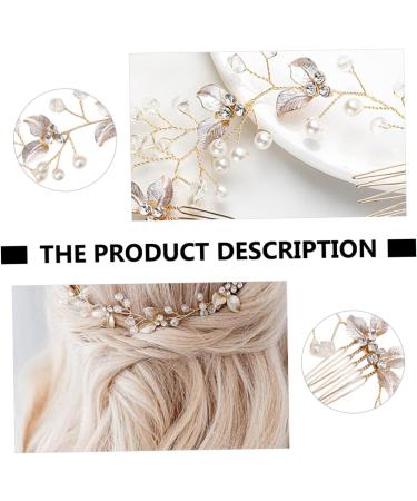 FRCOLOR Bride Hair Braiding Hair Comb Bridesmaid Headwear Crystal Side Comb Bride Hair Combs Rhinestone Hair Barrette Hair Clip Comb Faux Bangs European and American Pearl Alloy Material - Buy Online on GoSupps.com