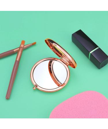 Lash Artist & Makeup Lover Folding Mirror - Rose Gold Compact Mirror for Beauticians - Perfect Gift for Birthday, Graduation or Thanksgiving Day - Buy Online on GoSupps.com