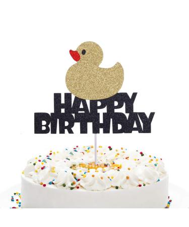 Anxdh sparkling duck cake topper duck birthday party decoration