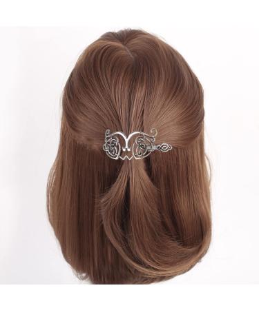 Buy Lurrose Vintage Celtic Knot Hair Clips - Silver Viking Accessories for Men & Women - Buy Online on GoSupps.com