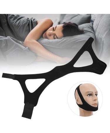 Adjustable Stop Snoring Chin Strap - Breathable & Comfortable Sleep Aid Solution (Black) - Buy Online on GoSupps.com