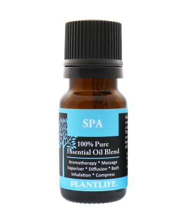 Plantlife Spa Aromatherapy Essential Oil Blend - Straight from The Plant 100% Pure Therapeutic Grade - No Additives or Fillers - Made in California 10 ml Spa 0.33 Fl Oz (Pack of 1)