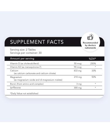 Nugevity Osteo BHR - 60 Ct Bone Strength Supplement with Ipriflavone, Boron, Magnesium, Vitamin K2 & D3 for Heart and Bone Health - Supports Optimal Calcium Utilization *Men & Women - Buy Online on GoSupps.com