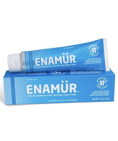 ENAMUR Premium Advanced Oral Care Plaque & Stain Removal Toothpaste - Plant Fiber Technology Removes 7X More Plaque Than Leading Brands Whitens and Protects Enamel 5.2 oz