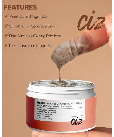 Bikini Area Razor Bump Treatment & Exfoliating Body Scrub for Women - Natural Ingrown Hair Treatment & Bump Eraser - Buy Online on GoSupps.com