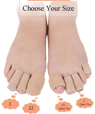 Makhry Large Gel Toe Caps 4-Pack - Silicone Toe Protectors for Corns, Calluses, and Blisters - Toe Sleeve Tubes for Pain Relief - Buy Online on GoSupps.com